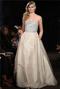 wedding dress, modern, strapless