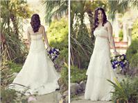 Hair & Beauty. dress, strapless, white, sash, long