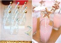 Decor & Event Styling. cocktail stirrer, glitter, gold, copper