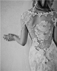 Attire. Claire Pettibone, dress, lace, backless