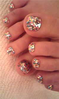 Miscellaneous. nails, pedicure, sparkle, glitter