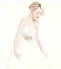 Attire. wedding dress, hair, strapless