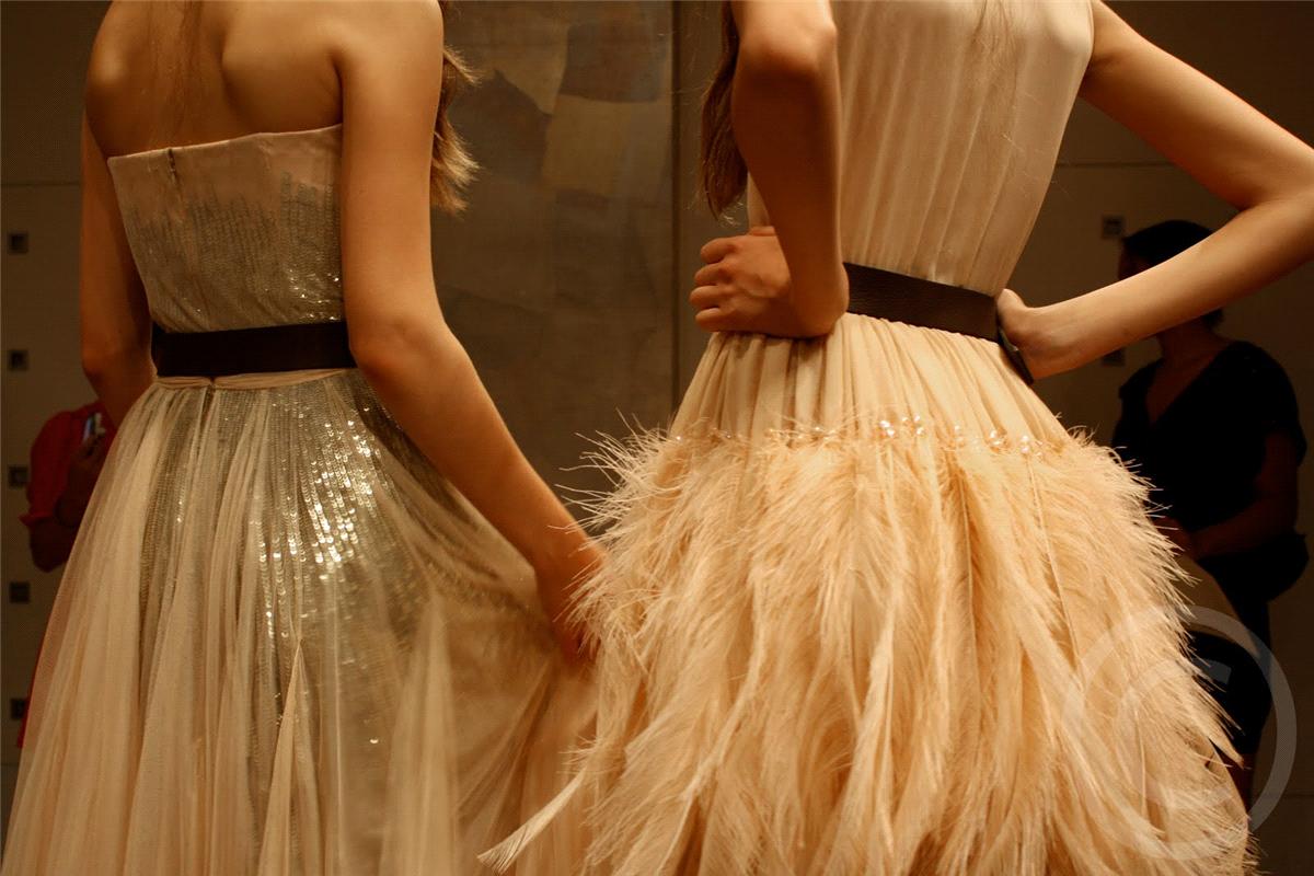 The Girls, wedding dress, white, black, sash