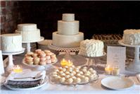 Cakes. dessert, cake, white, macarons, cupcakes