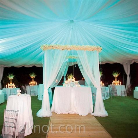 Venue decoration, light blue