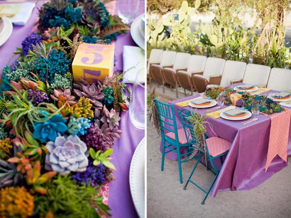 Venue decoration, flower table