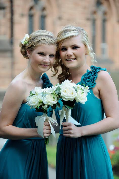 Venue decoration, bouquets white