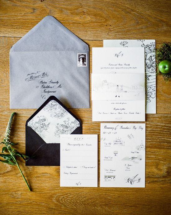 Couture Wedding Stationery, Full design suite