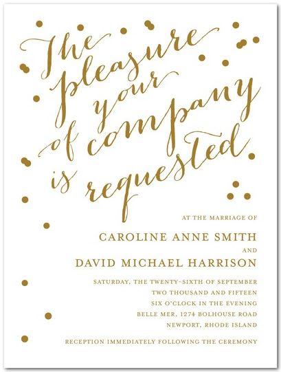 Champagne gold Invitations