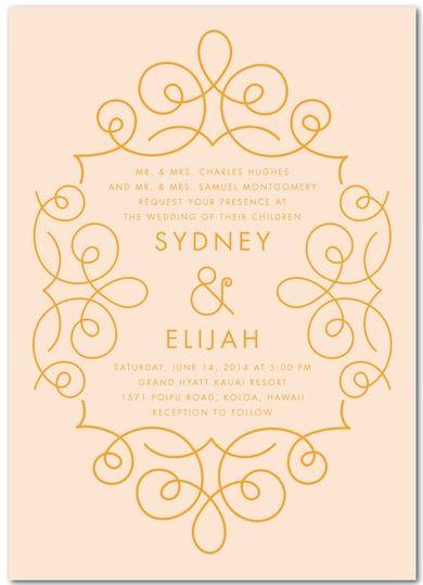 Champagne gold Invitations