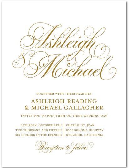 Champagne gold Invitations