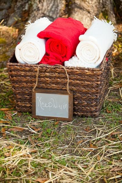 Christmas themed wedding favours