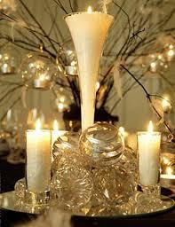 Winter wedding table arrangements