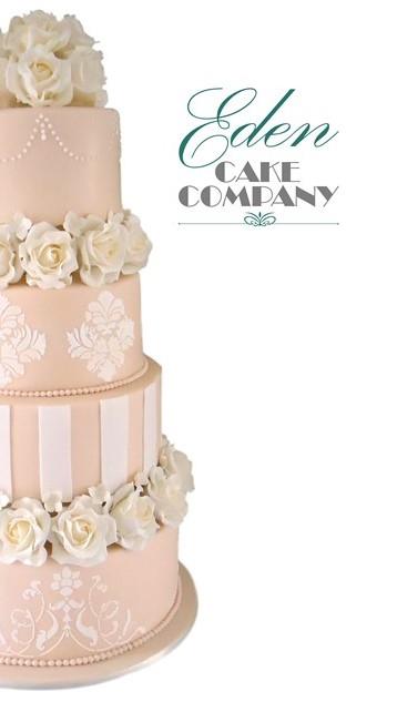 Wedding Cakes, Peach Wedding Cake  www.edencakecompany.com