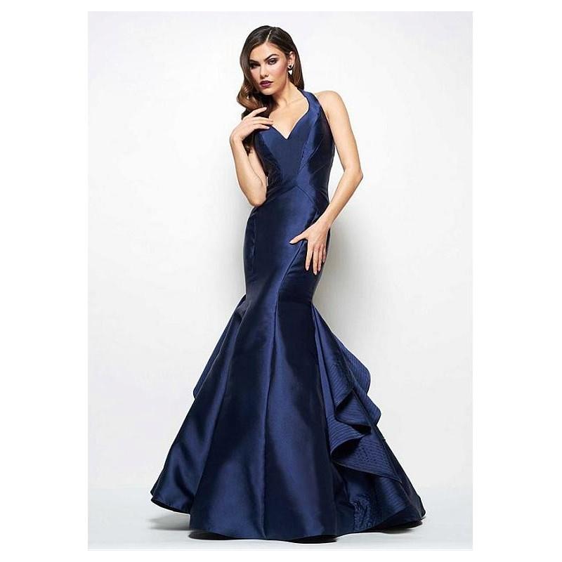 My Stuff, Elegant Taffeta Halter Neckline Mermaid Evening Dresses With Ruffles - overpinks.com