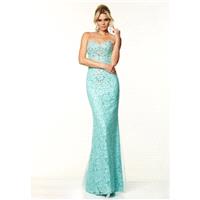 Delicate Beading Sheath/Column Sweetheart Floor-length Sleeveless Floor-length Lace Evening Gown Dis