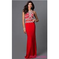 Mock Two Piece Jewel Embellished Floor Length Dress by Elizabeth K - Discount Evening Dresses |Shop