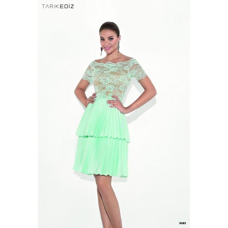 My Stuff, Tarik Ediz 90469 Dress - Short and Cocktail A Line Tarik Ediz Short Off the Shoulder Dress