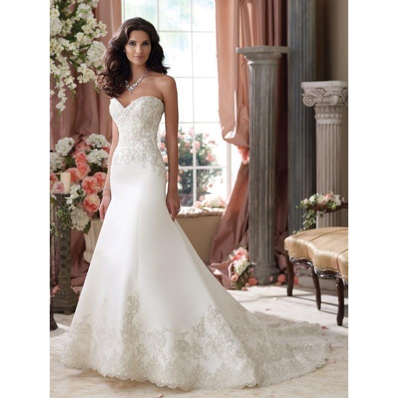 My Stuff, David Tutera 114279 Isidore Wedding Dress - Wedding Full Skirt Long Strapless, Sweetheart