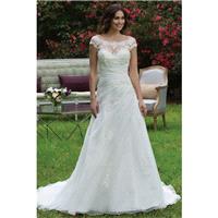 Style 3957 by Sincerity Bridal - OrganzaSatin Chapel Length Bateau Floor length Cap sleeve A-line Dr