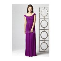 Pleasant Chiffon Floor Length Off the Shoulder Natural Waist Bridesmaid Dress - Compelling Wedding D