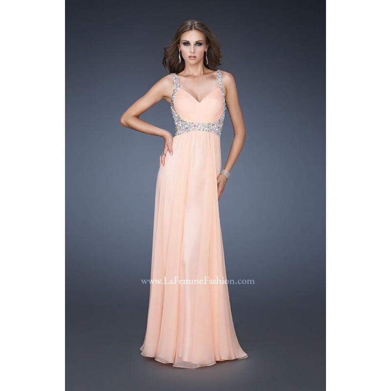 My Stuff, La Femme 18553 Apricot,Aqua,Lemon,White Dress - The Unique Prom Store