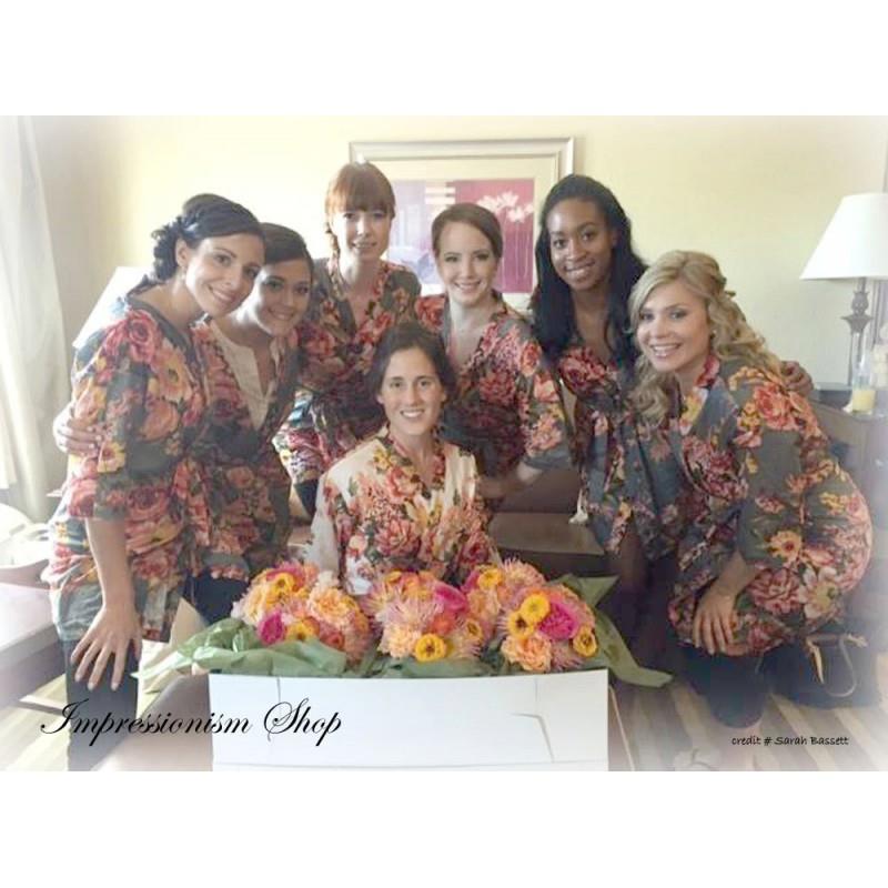 My Stuff, Bridesmaids Robes, Kimono Crossover Robes, Spa Wraps, Bridesmaids gift, getting ready robe