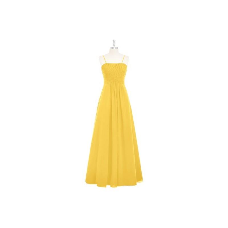 My Stuff, Marigold Azazie Imogene - Floor Length Back Zip Straight Chiffon Dress - Cheap Gorgeous Br