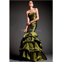 Elegant Sweetheart Floor Length Mermaid Asymmetric Waist Taffeta Evening Dress With Pick ups - Compe