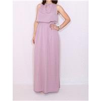 Light purple dress Long bridesmaid dress Chiffon dress Prom dress Keyhole dress - Hand-made Beautifu