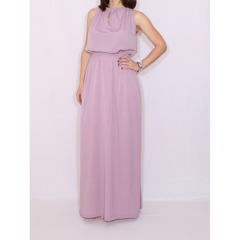 My Stuff, Light purple dress Long bridesmaid dress Chiffon dress Prom dress Keyhole dress - Hand-mad