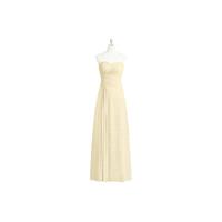 Champagne Azazie Magnolia - Chiffon Floor Length Back Zip Sweetheart Dress - Charming Bridesmaids St