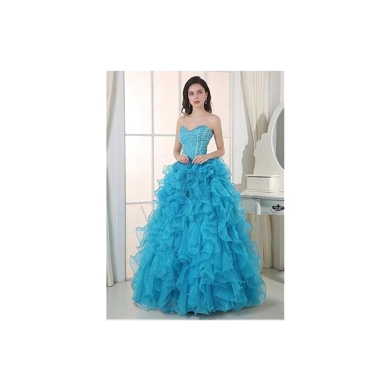 My Stuff, Lovely Organza & Satin Sweetheart Neckline Ball Gown Quinceanera Dresses - overpinks.com