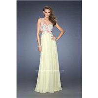 La Femme 20059 Lemon,Light Mint,Nude,Sherbert,White Dress - The Unique Prom Store