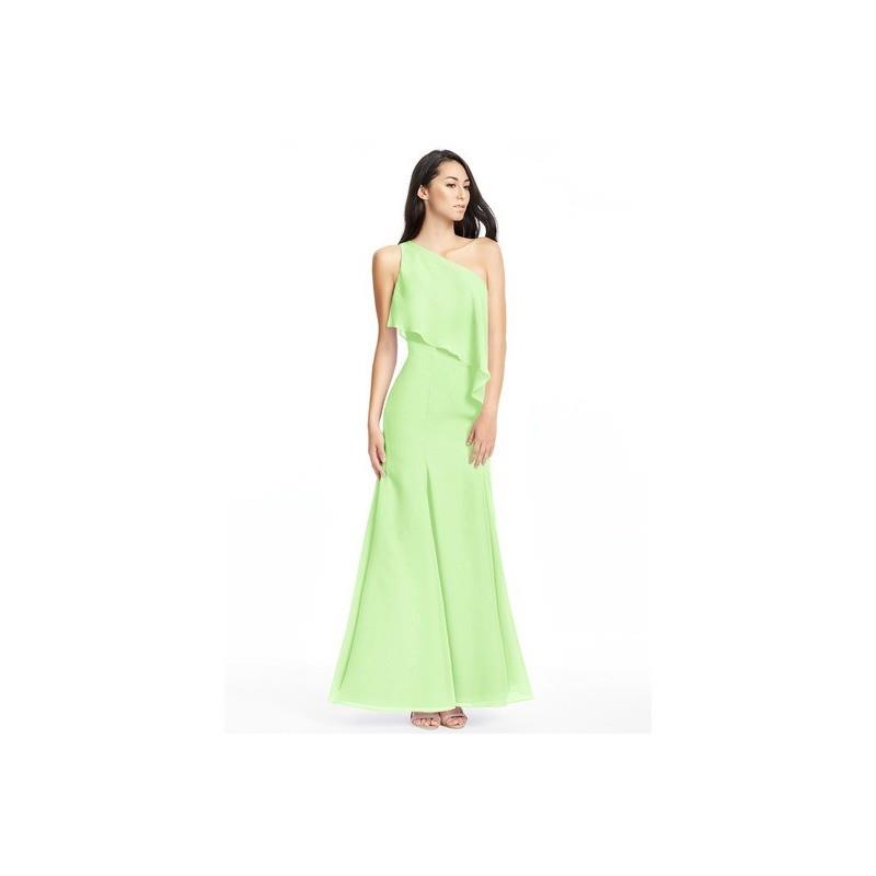 My Stuff, Sage Azazie Nadia - Floor Length Chiffon Side Zip One Shoulder Dress - Charming Bridesmaid