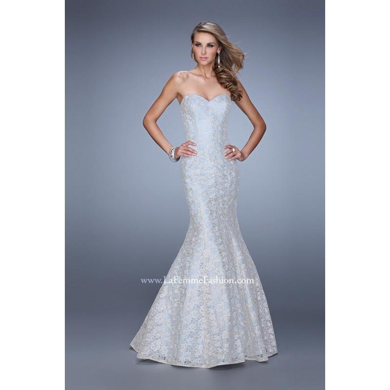 My Stuff, Nude/Blue La Femme 21537 La Femme Prom - Rich Your Wedding Day