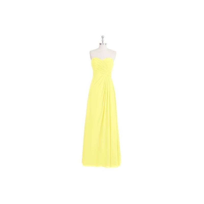 My Stuff, Lemon Azazie Arabella - Sweetheart Back Zip Chiffon Floor Length Dress - Cheap Gorgeous Br