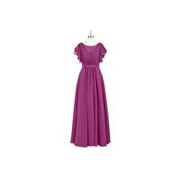 Orchid Azazie Daphne - Floor Length Back Zip Scoop Chiffon Dress - Charming Bridesmaids Store