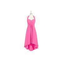 Azalea Azazie Annabel - Back Zip Halter Chiffon Asymmetrical Dress - Charming Bridesmaids Store