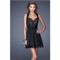 La Femme Short Cocktail 20629 Black,Cranberry,Evergreen Dress - The Unique Prom Store