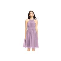 Wisteria Azazie Yamilet - Illusion Halter Knee Length Chiffon Dress - Charming Bridesmaids Store