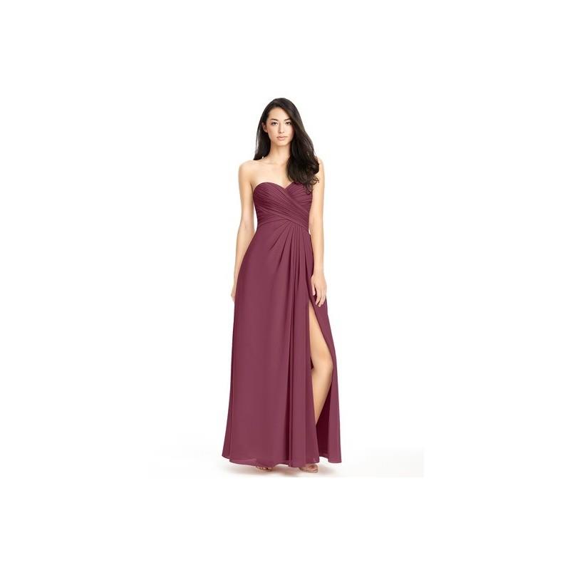 My Stuff, Mulberry Azazie Arabella Allure - Sweetheart Chiffon Floor Length Back Zip Dress - Charmin