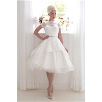 Mooshki Florence by House of Mooshki - Ivory  Champagne  Blush  Other Lace  Tulle Belt Short High A-