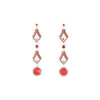 Helens Heart Earrings JE-X002126-S-Red Helen's Heart Earrings - Rich Your Wedding Day