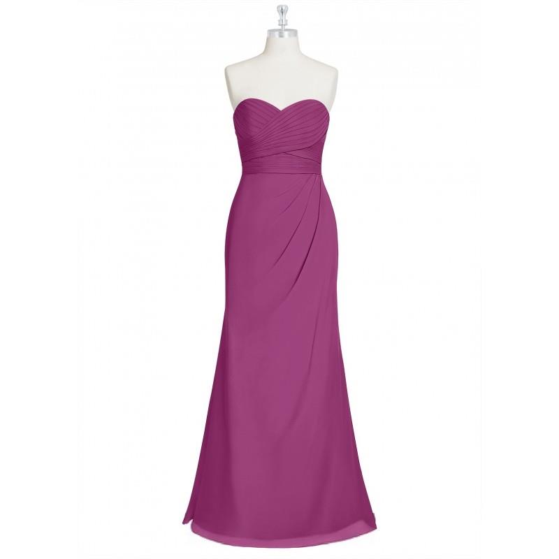 My Stuff, Orchid Azazie Ivy - Floor Length Chiffon Back Zip Sweetheart - Charming Bridesmaids Store