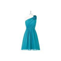 Jade Azazie Sabrina - Chiffon Knee Length Illusion One Shoulder Dress - Cheap Gorgeous Bridesmaids S