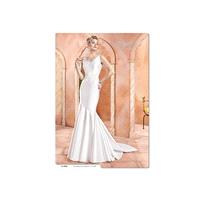 Vestido de novia de Valerio Luna Modelo VL5935 frente - 2017 Sirena Pico Vestido - Tienda nupcial co