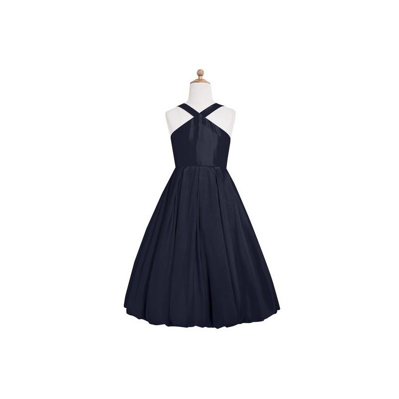 My Stuff, Dark_navy Azazie Calhoun JBD - Back Zip V Neck Knee Length Taffeta Dress - Cheap Gorgeous