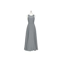 Steel_grey Azazie Hayden - Chiffon And Lace Floor Length Illusion Sweetheart - Charming Bridesmaids