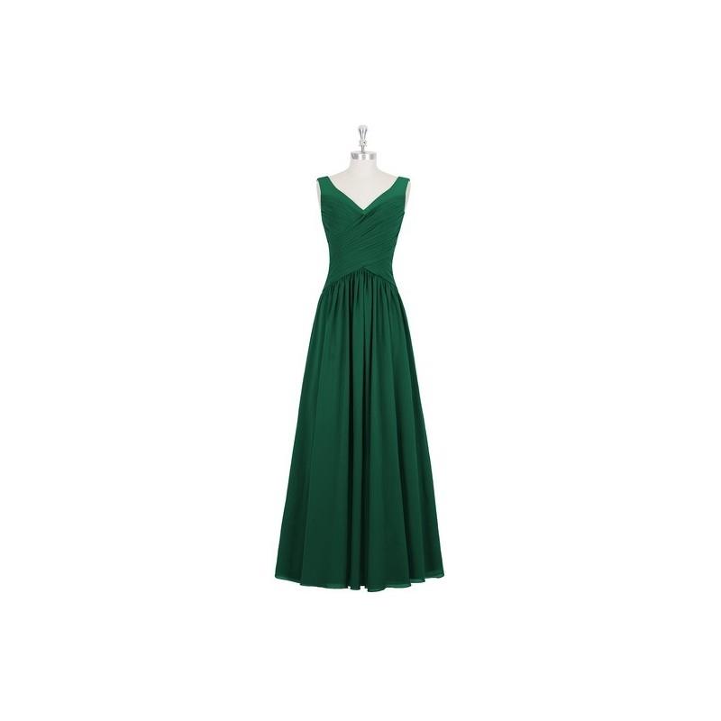 My Stuff, Dark_green Azazie Ally - V Neck Chiffon Back Zip Floor Length Dress - Cheap Gorgeous Bride